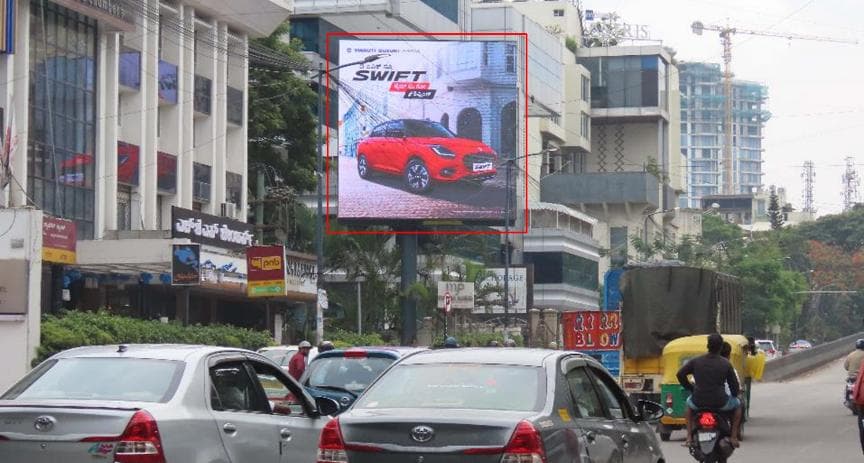 DOOH hoarding – Richmond road towards Double road Shanti Nagar, Vithal Mallya road & Corporation Circle